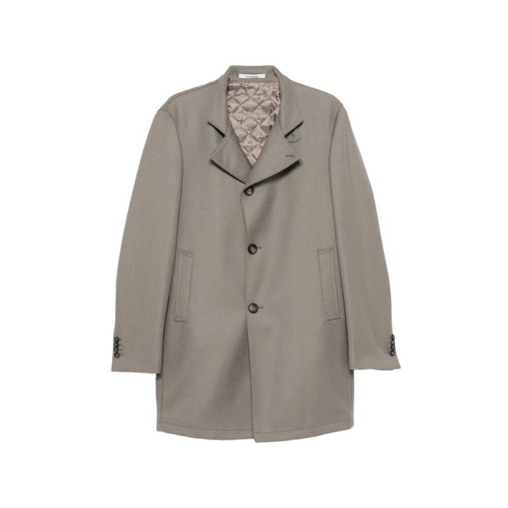 Tagliatore Grey Coats - Single Breasted Coats Men